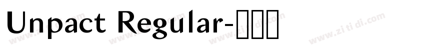 Unpact Regular字体转换 Unpact Regular字体转换